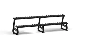 12 Pair 2 Tier Dumbell Rack - Black or Grey