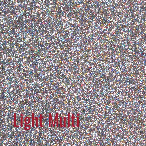 12" Light Multi Siser Glitter Heat Transfer Vinyl (HTV)
