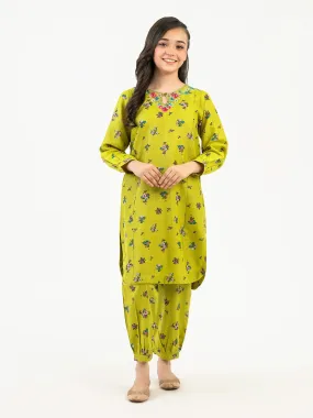 2 Piece Khaddar Suit-Embroidered (Pret)