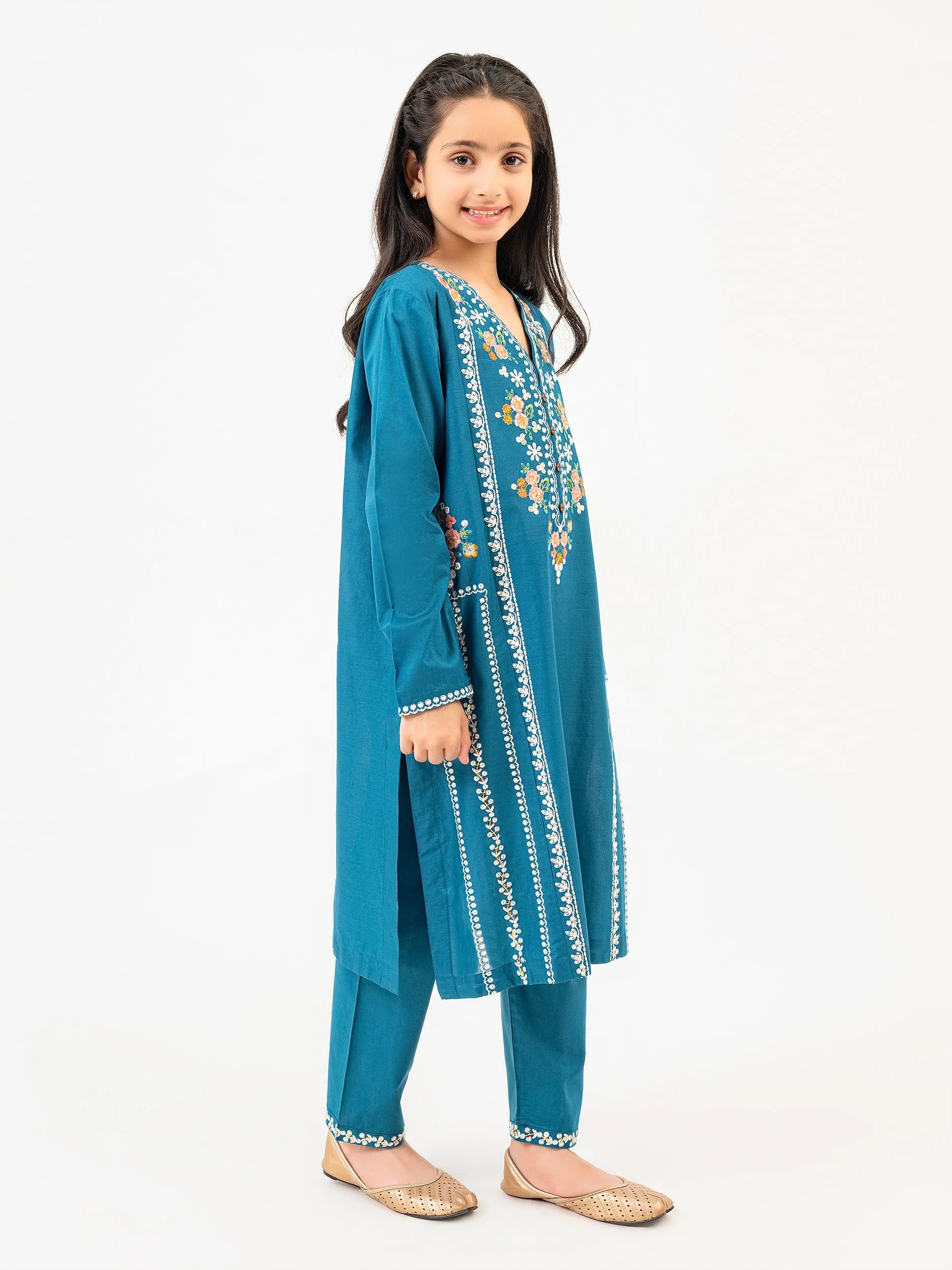 2 Piece Lawn Suit-Embroidered