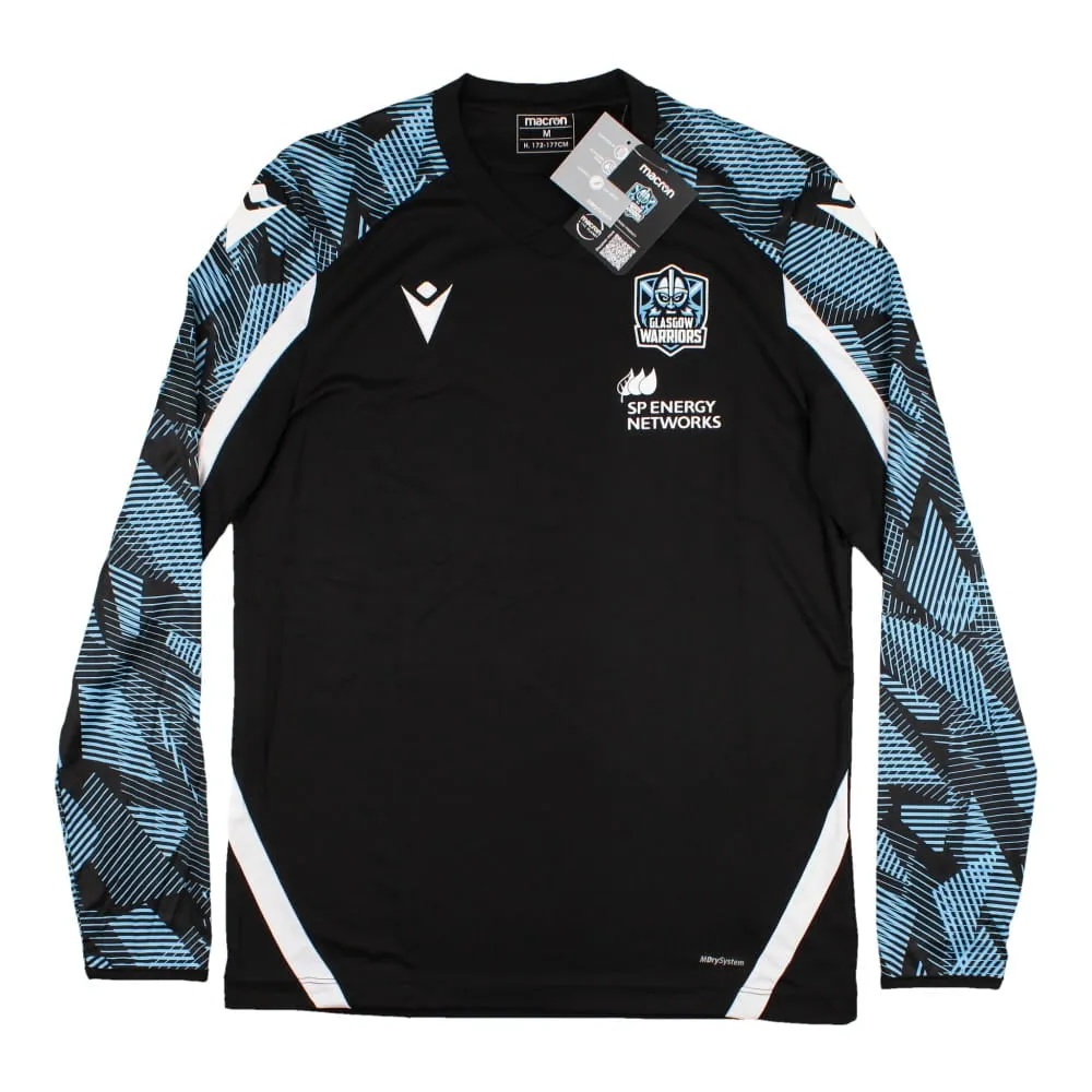 2022-2023 Glasgow Warriors LS Poly Gym T-Shirt (Black)