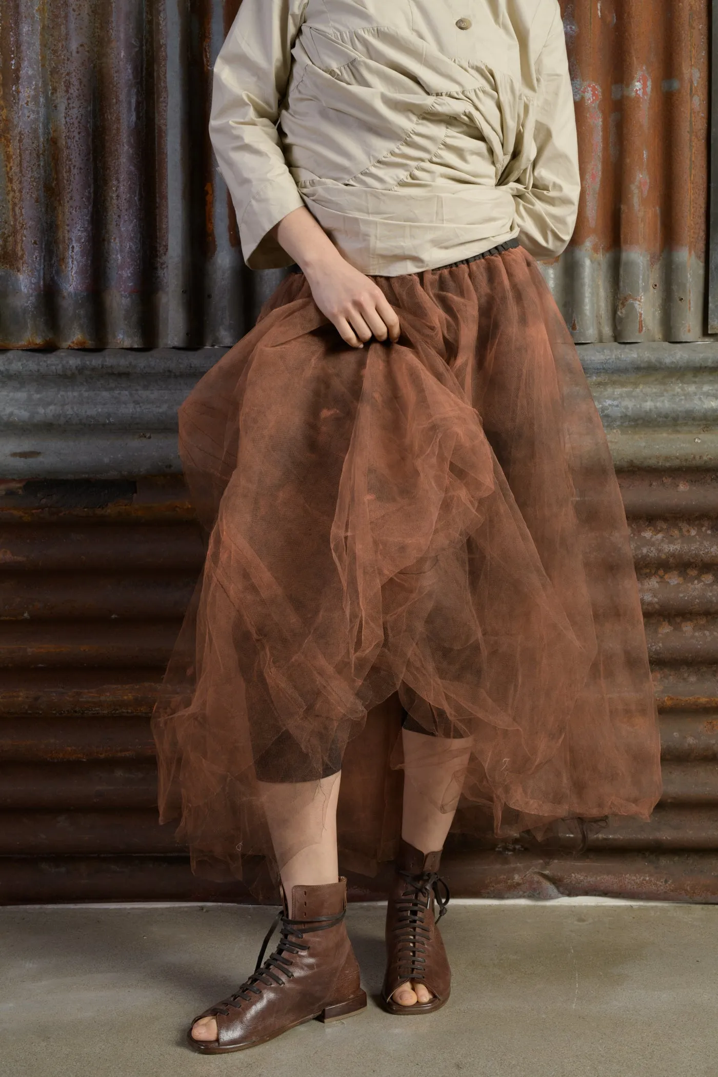 4-ply Tulle Skirt with Elasticated Waistband