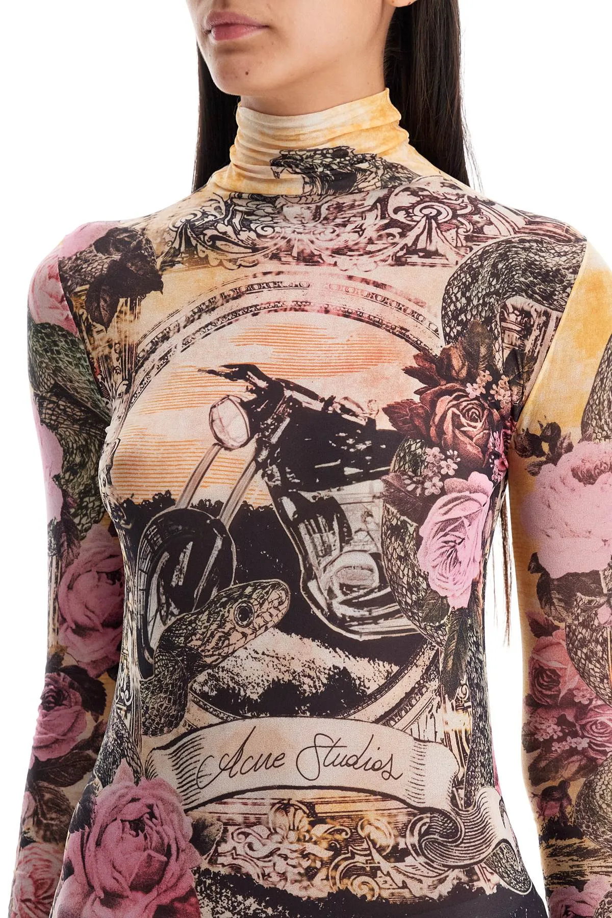 ACNE STUDIOS printed seamless top with