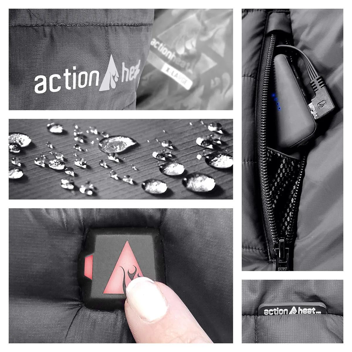 ActionHeat 5V Men's Insulated Puffer Battery Heated Vest