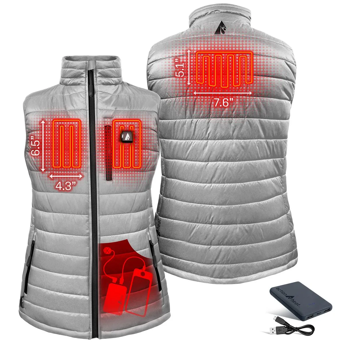 ActionHeat 5V Women's Battery Heated Insulated Puffer Vest