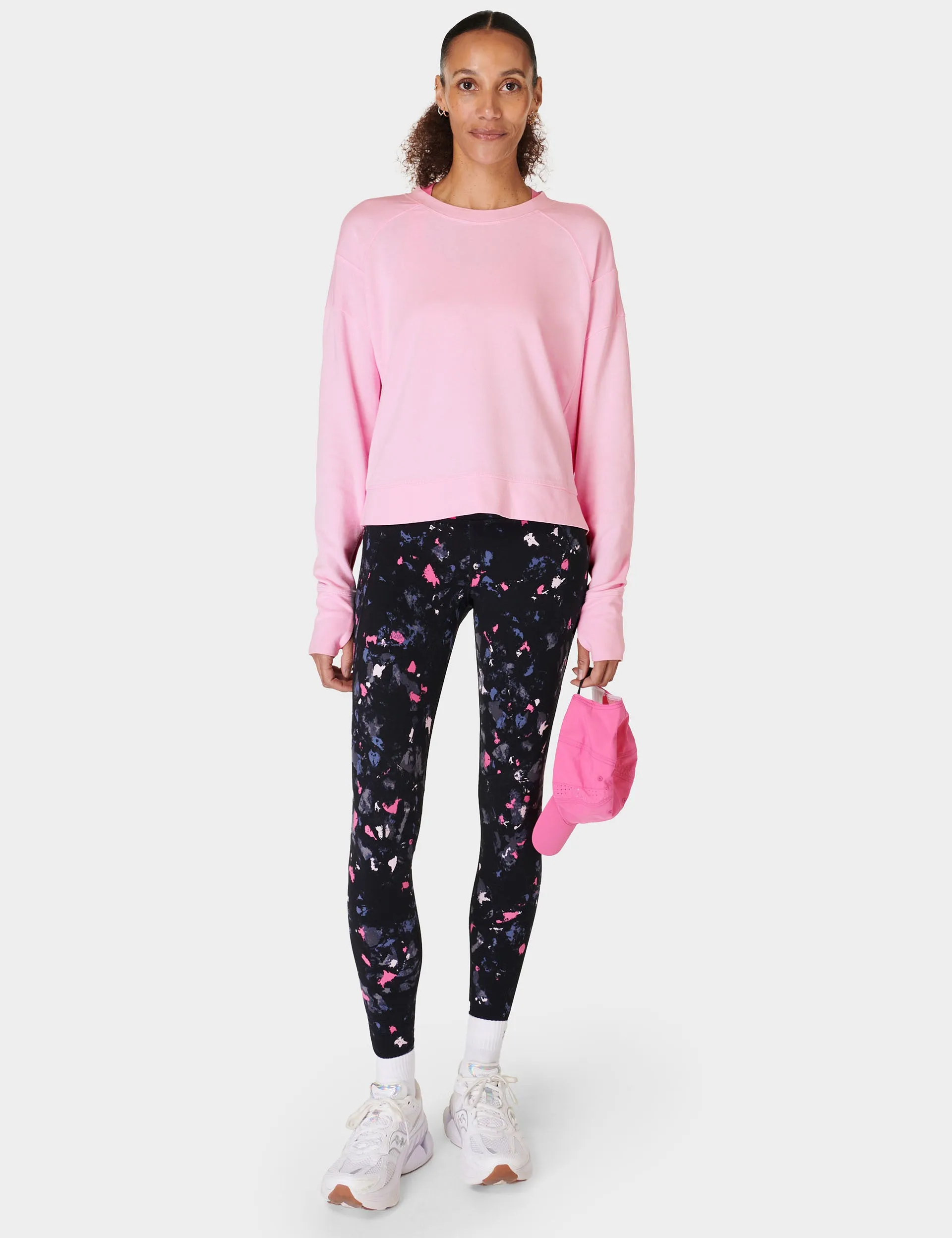 After Class Crop Sweatshirt - Chalk Pink