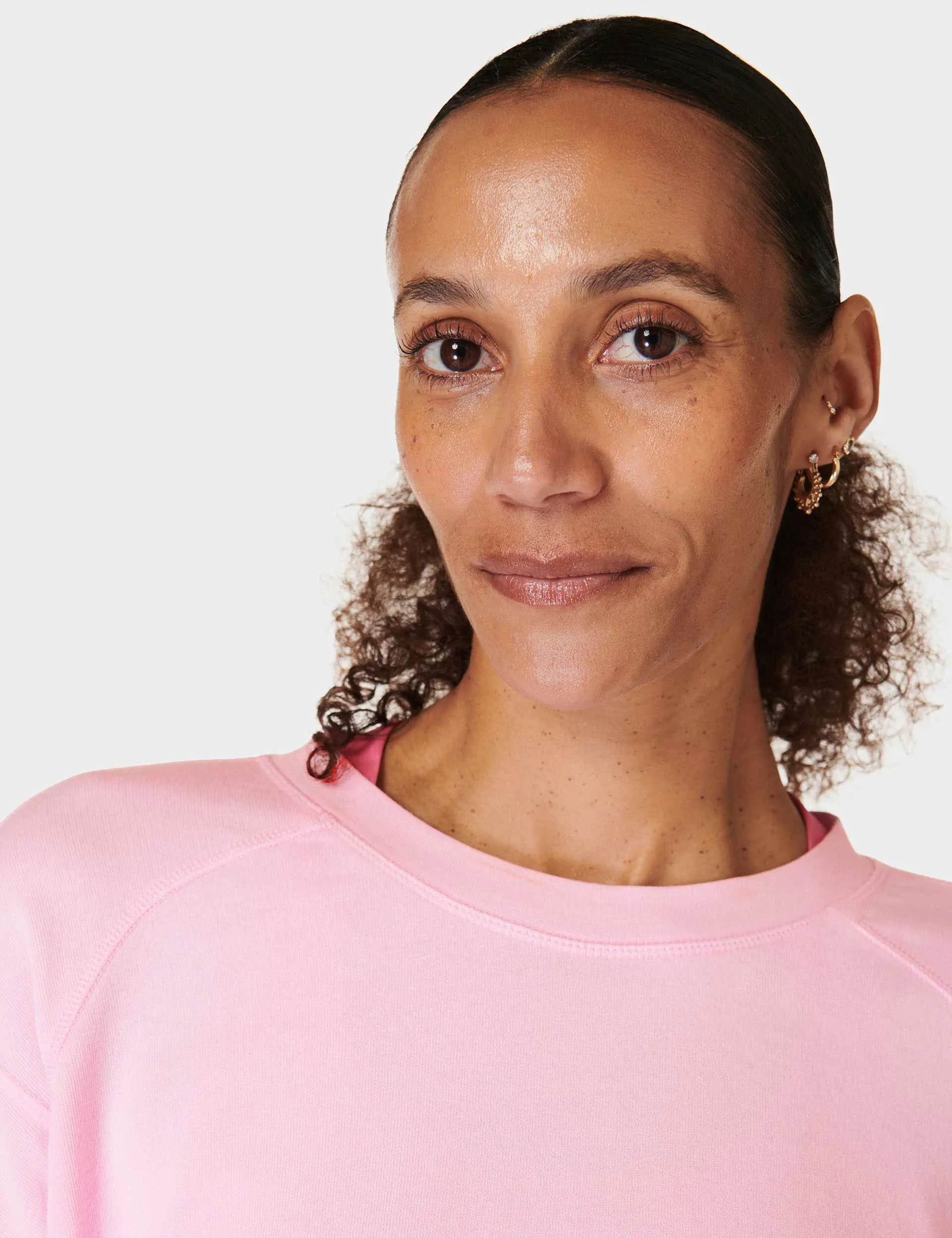 After Class Crop Sweatshirt - Chalk Pink