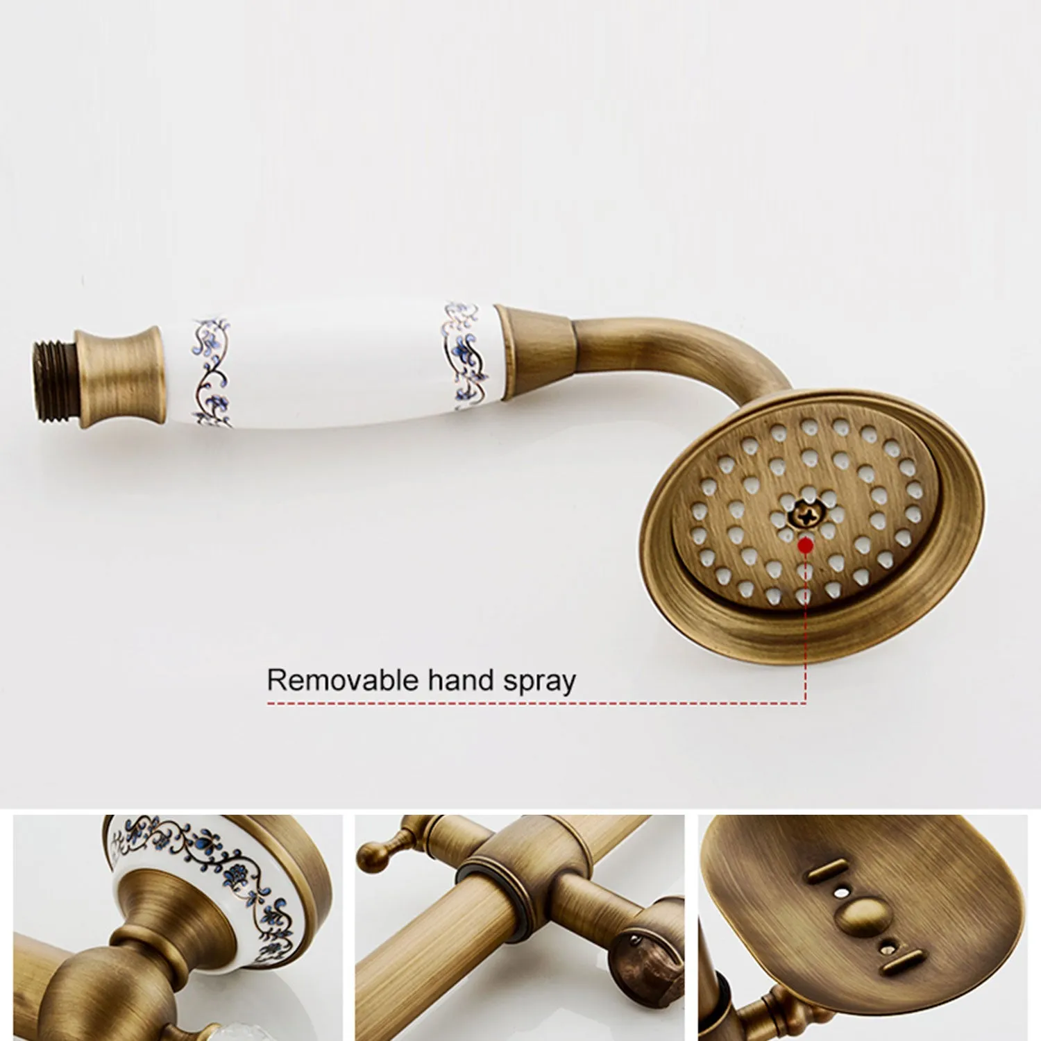 Antique Bronze Bathroom Shower & Tap Set