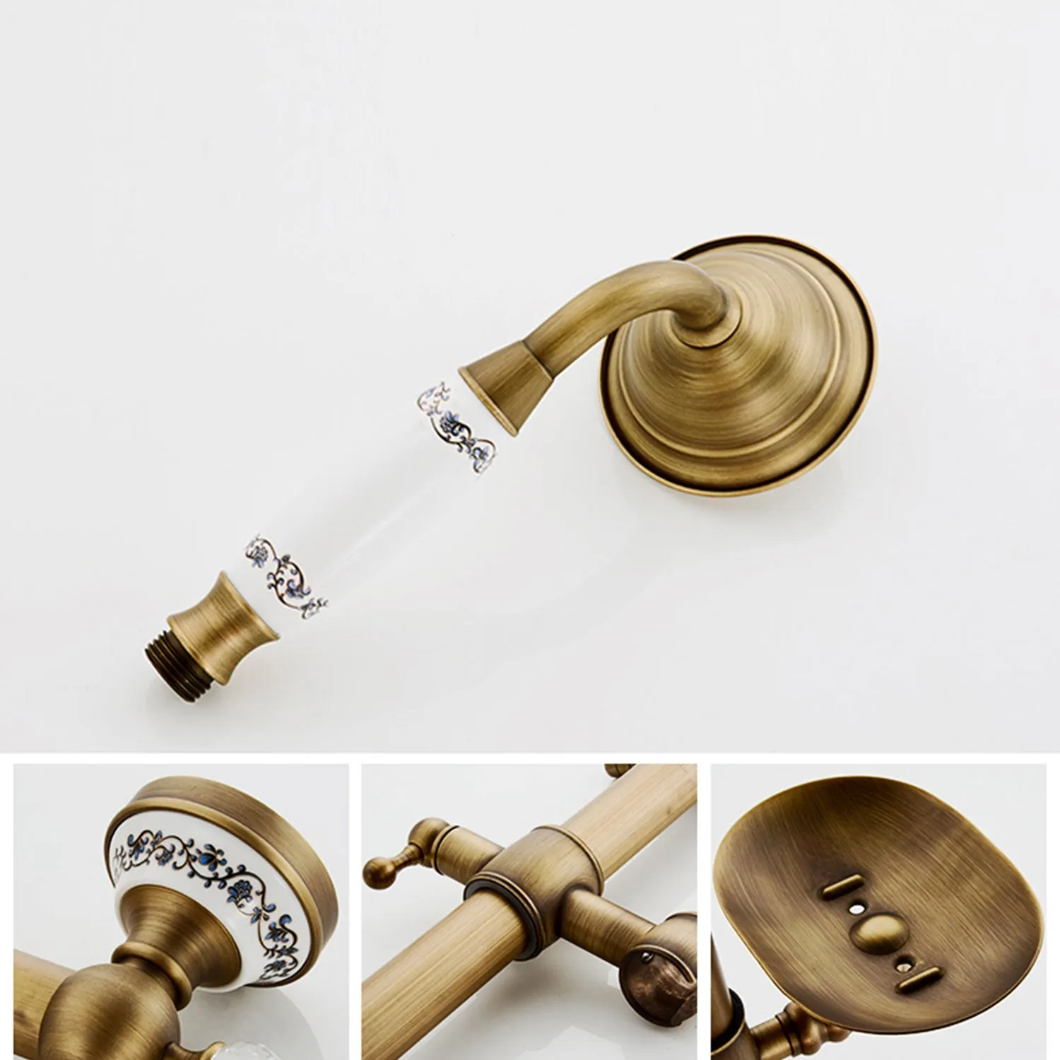 Antique Bronze Bathroom Shower & Tap Set