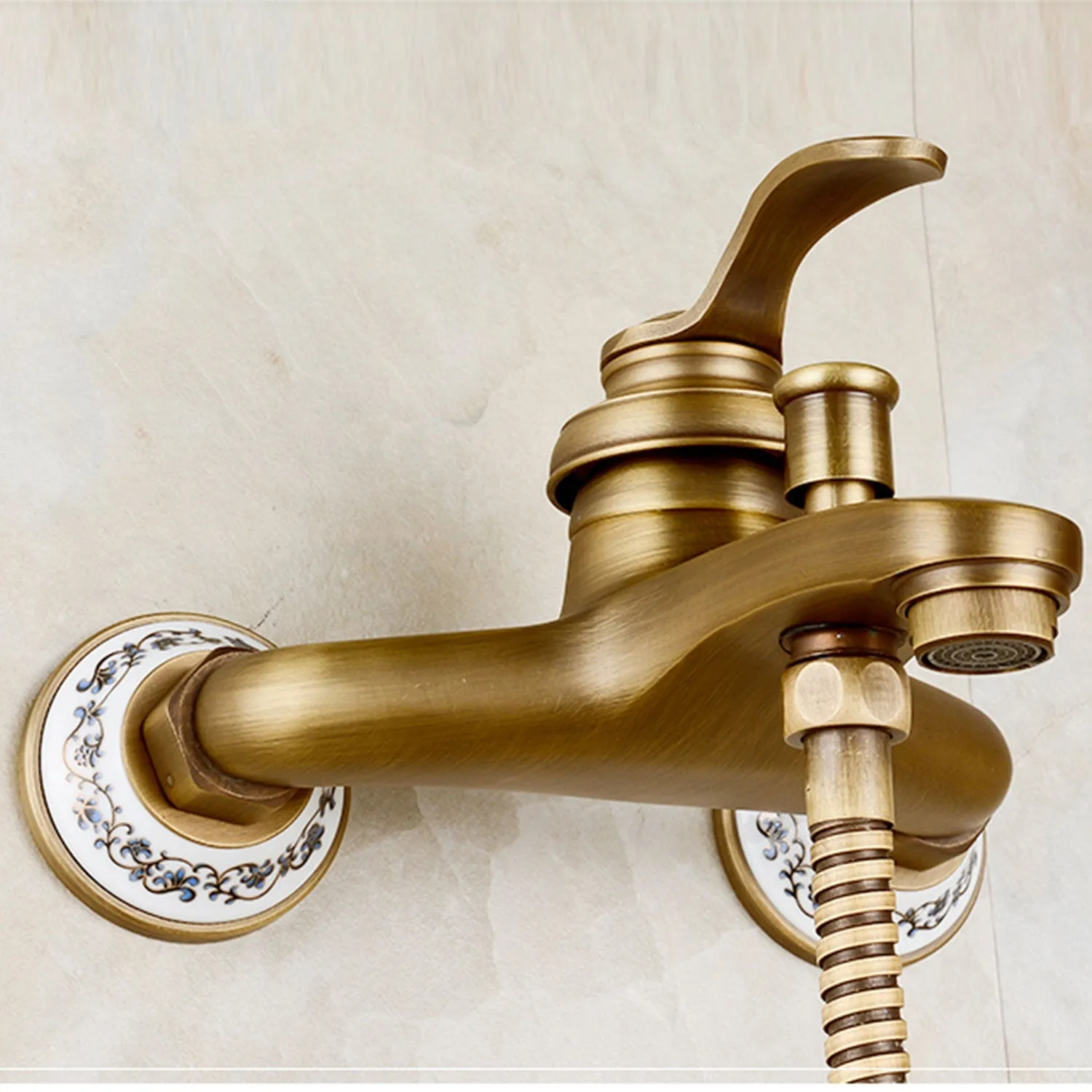 Antique Bronze Bathroom Shower & Tap Set