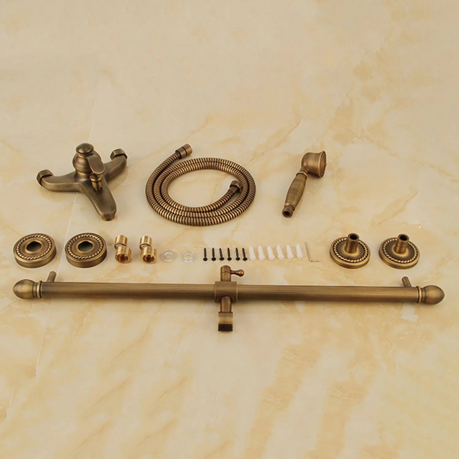 Antique Bronze Bathroom Shower & Tap Set