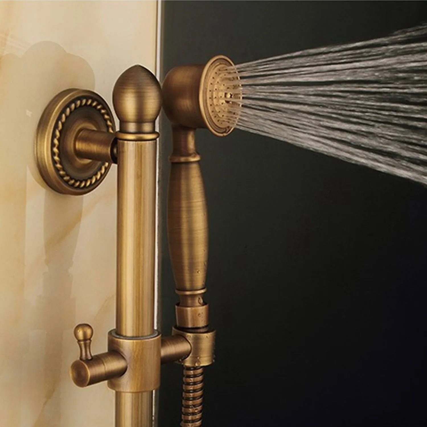 Antique Bronze Bathroom Shower & Tap Set