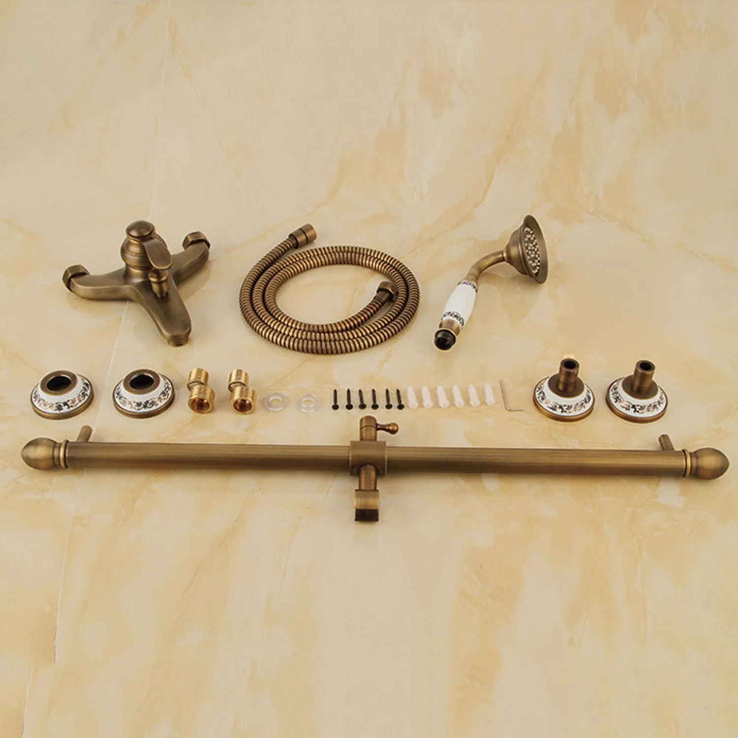 Antique Bronze Bathroom Shower & Tap Set