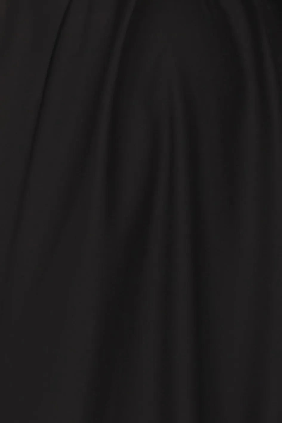 Back Neck Pleats Silk Dress / Black.