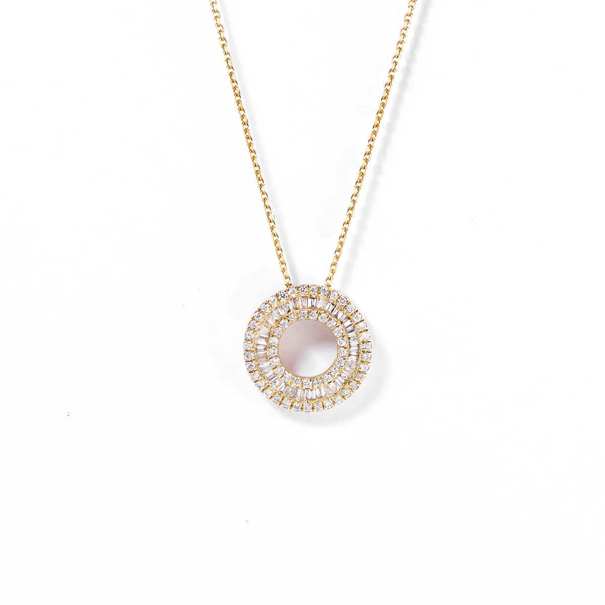 Baguette Circle of Life Pendant