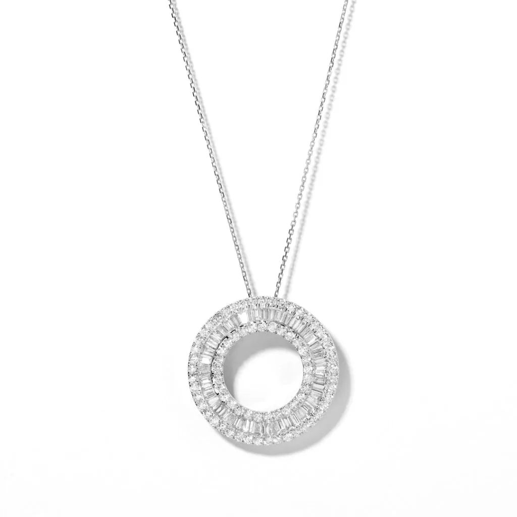 Baguette Circle of Life Pendant