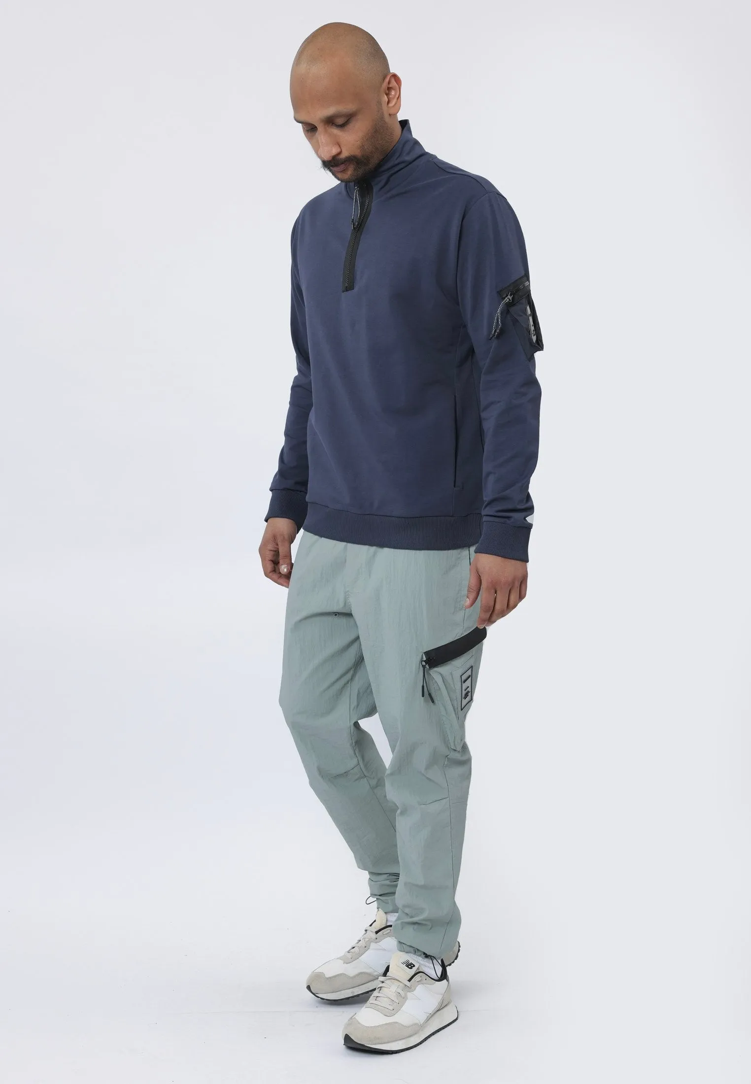 BENCH HALF ZIPS INDIGO