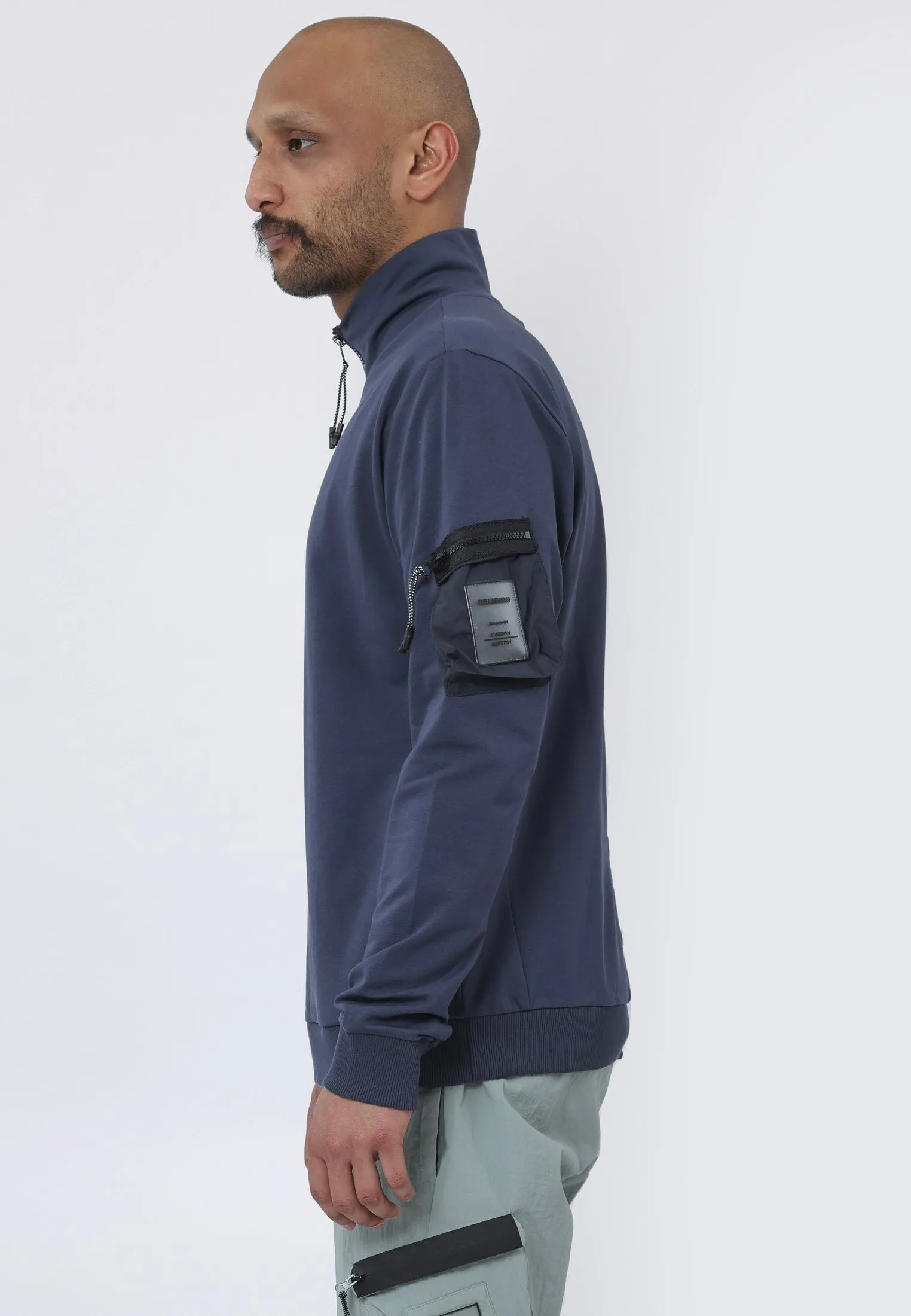 BENCH HALF ZIPS INDIGO