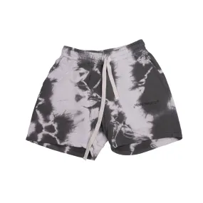 Bermuda Shorts With Tiedye Print - Stone Grey