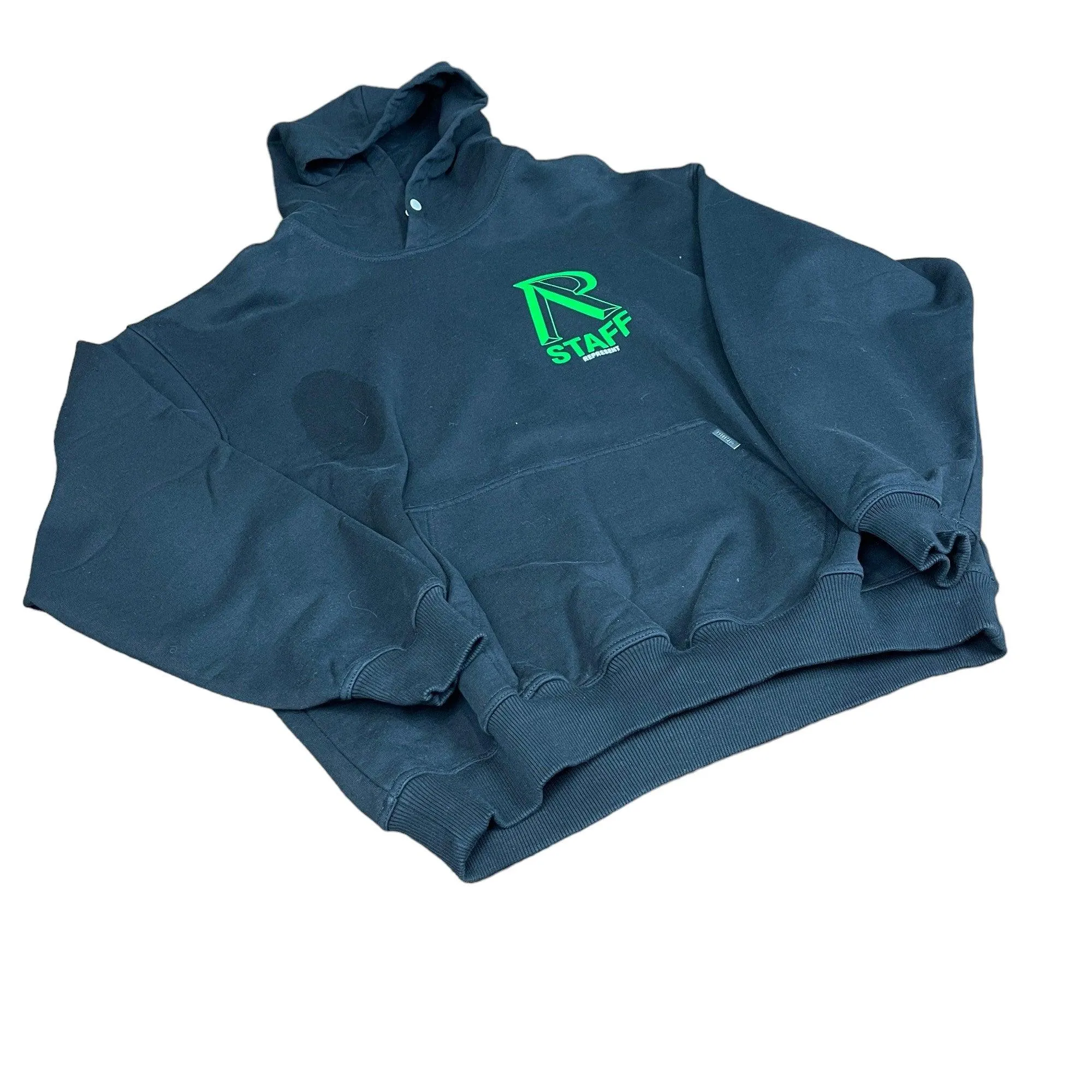 Black   Green Represent London Staff Hoodie - Extra Large
