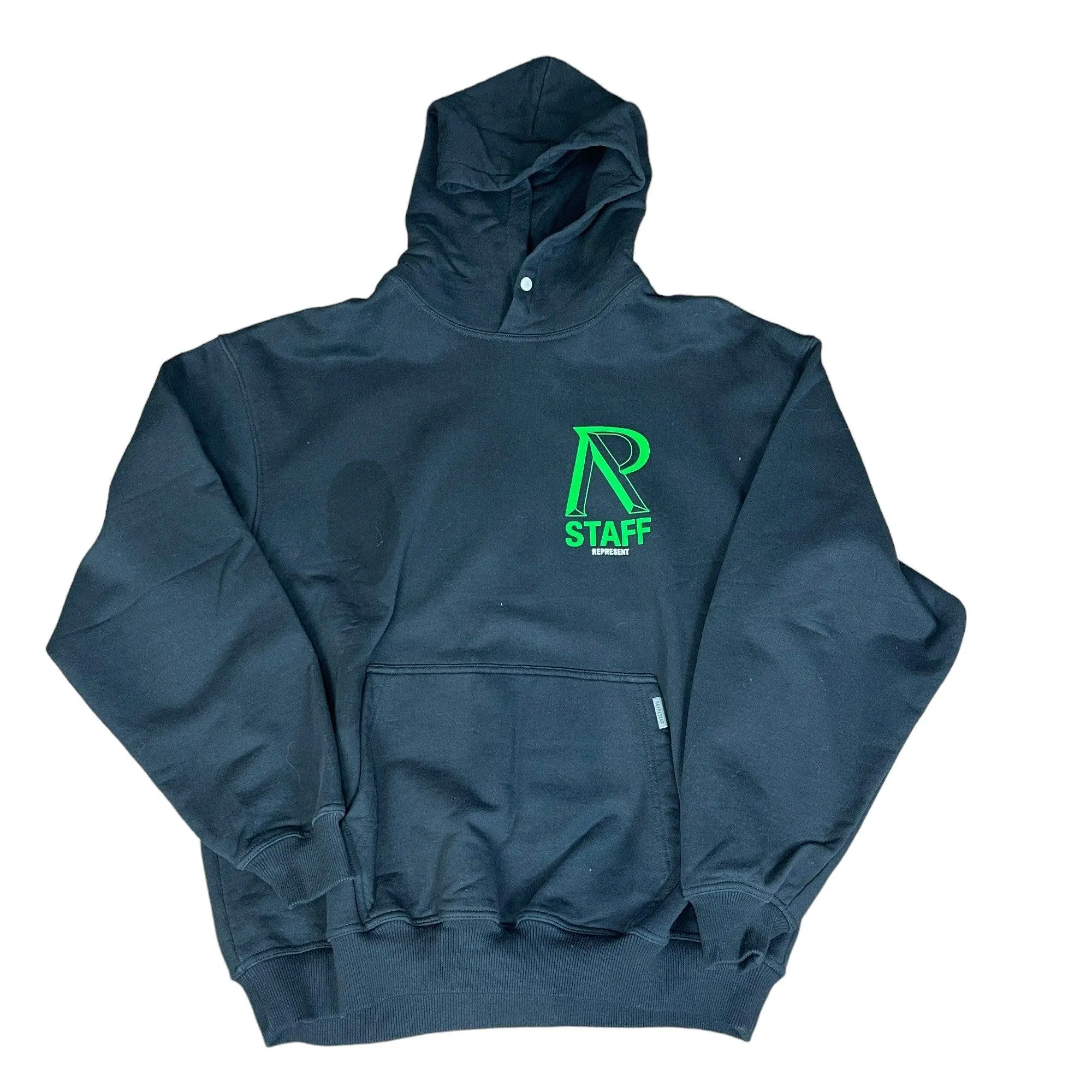 Black   Green Represent London Staff Hoodie - Extra Large