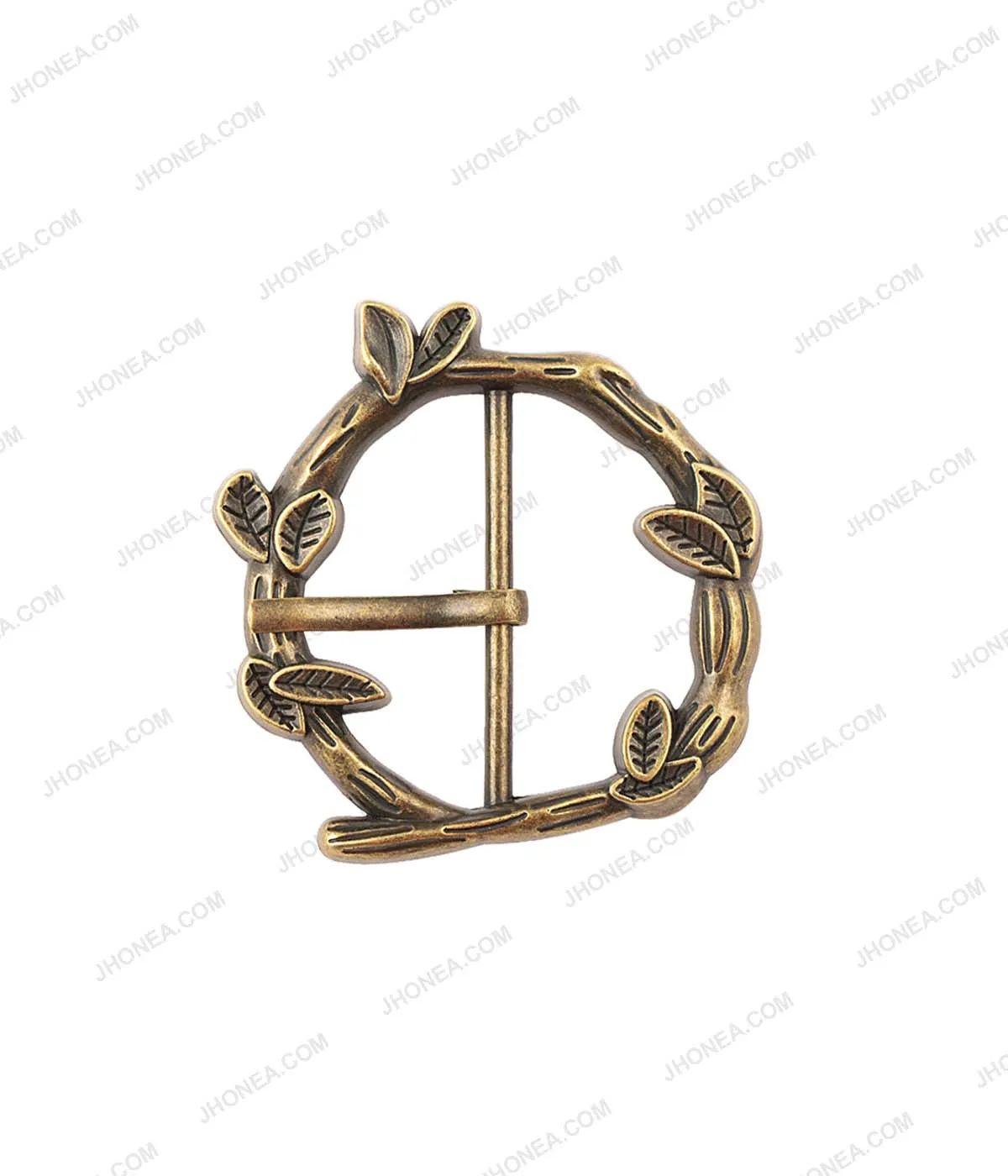 Branches & Leaves Design Designer Prong Belt Buckle