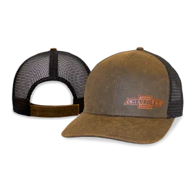 Chevrolet Faux Leather/Black Mesh Cap