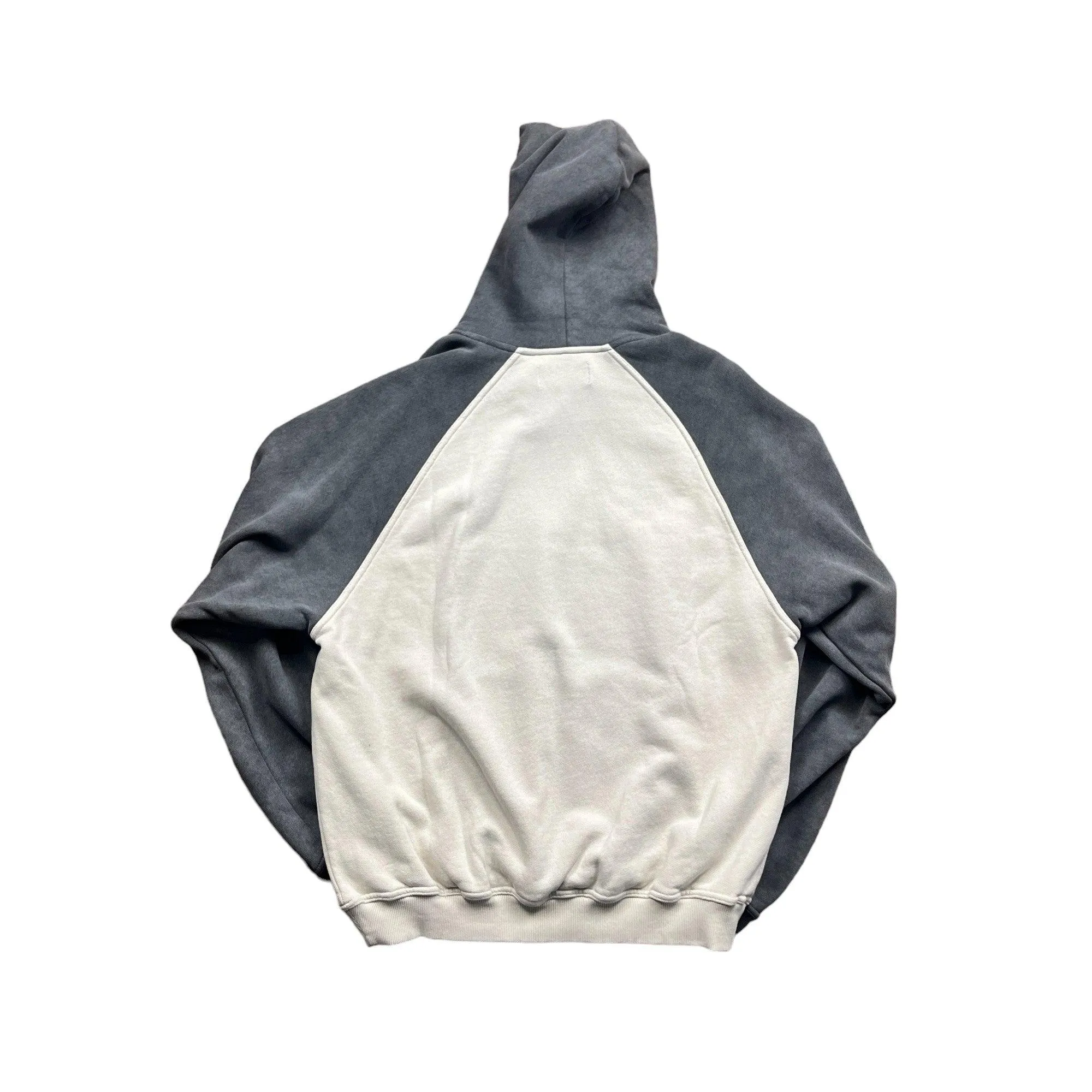 Cream   Grey Represent Blank Hoodie - Large