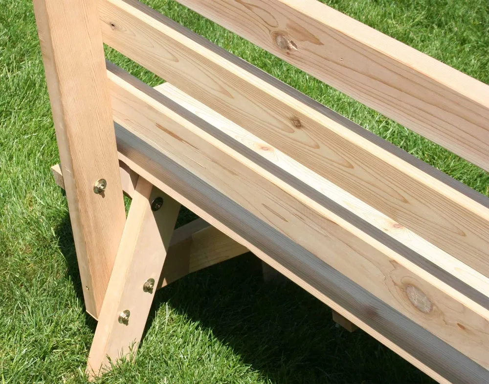 Creekvine Designs Cedar Picnic Table with Backed Benches 6Ft