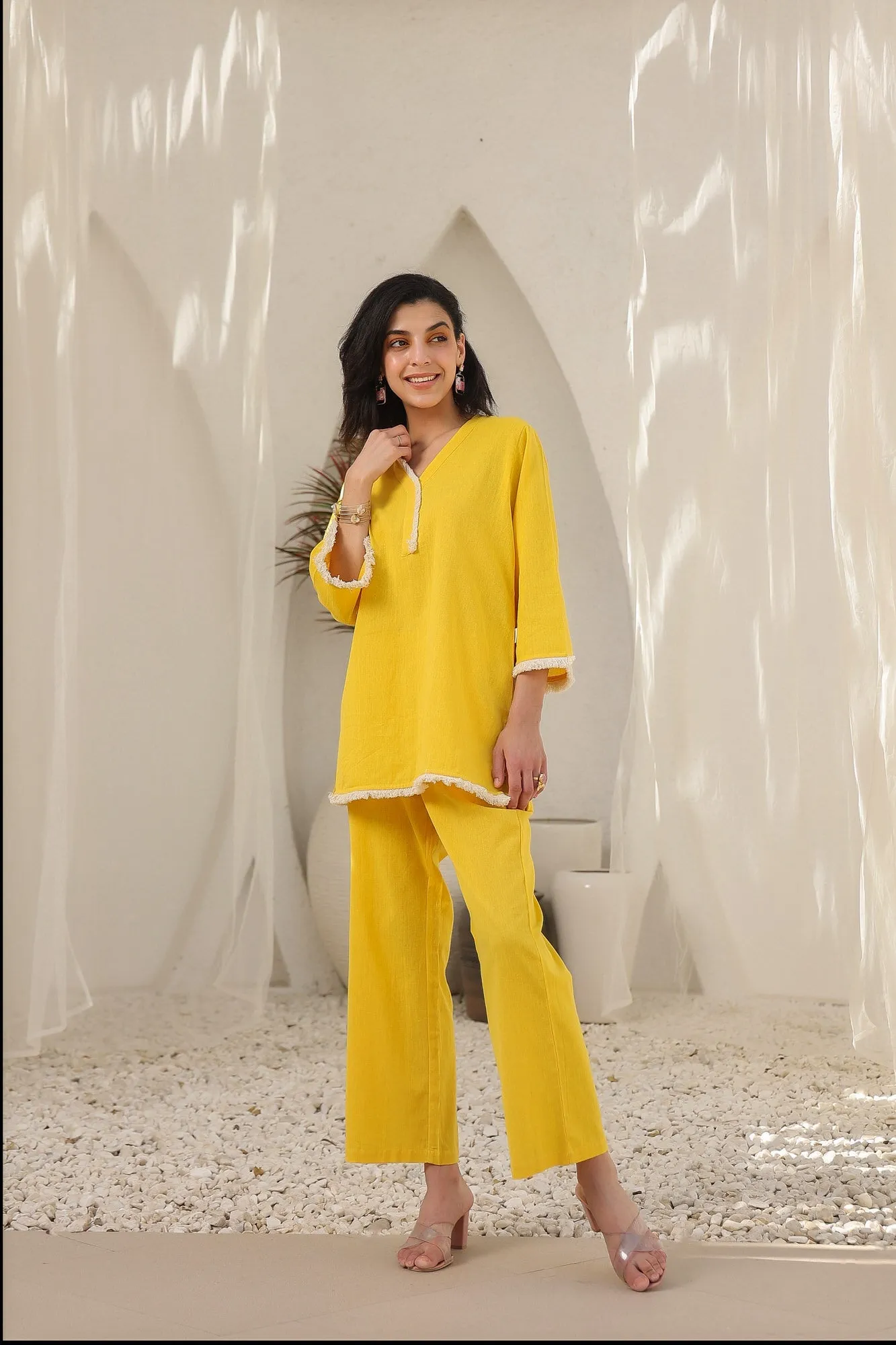 Curcuma Solid Cotton Flex Coord Set