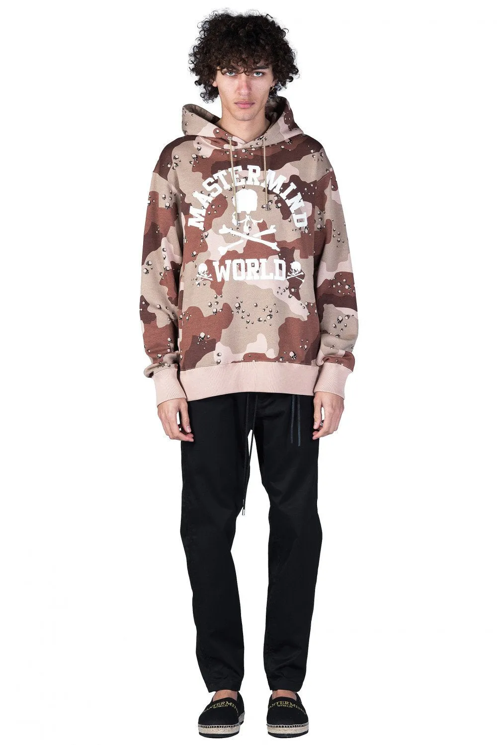 Desert Camo Logo Print Hoodie