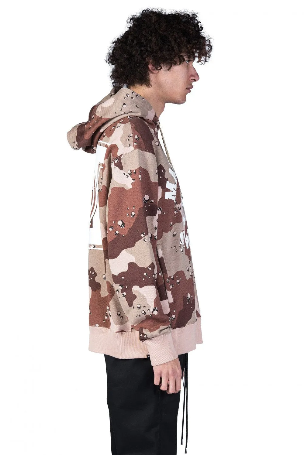 Desert Camo Logo Print Hoodie