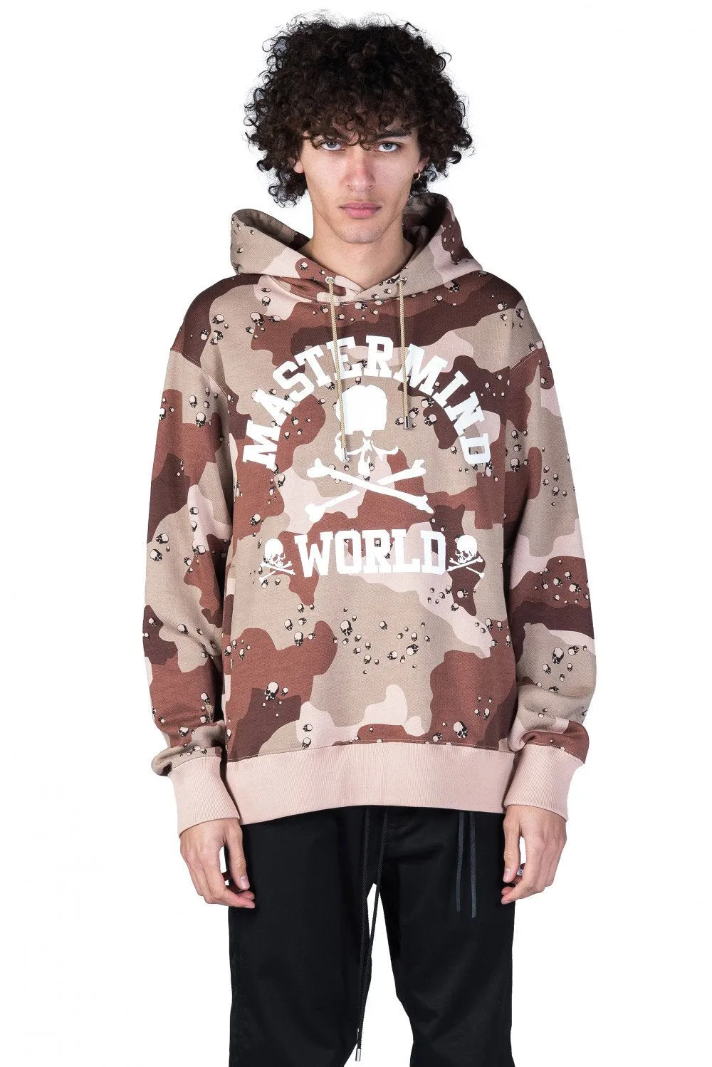 Desert Camo Logo Print Hoodie
