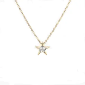 Diamond Accented Star Design Necklace