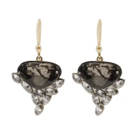 Diamond Slice Drop Earrings