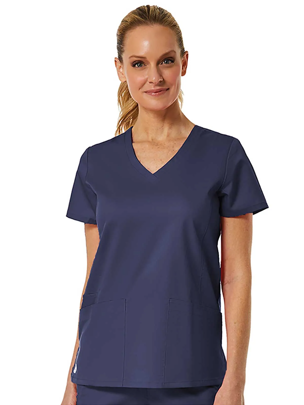 EON - Women's Back Mesh Panel Shaped V-Neck Top
