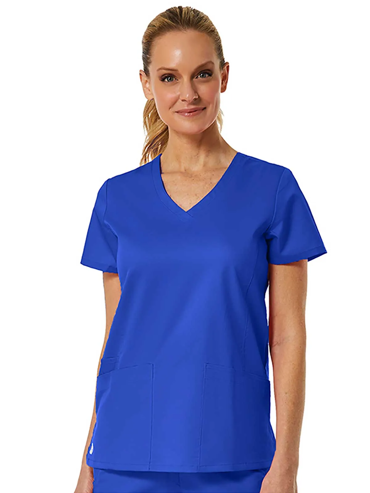 EON - Women's Back Mesh Panel Shaped V-Neck Top