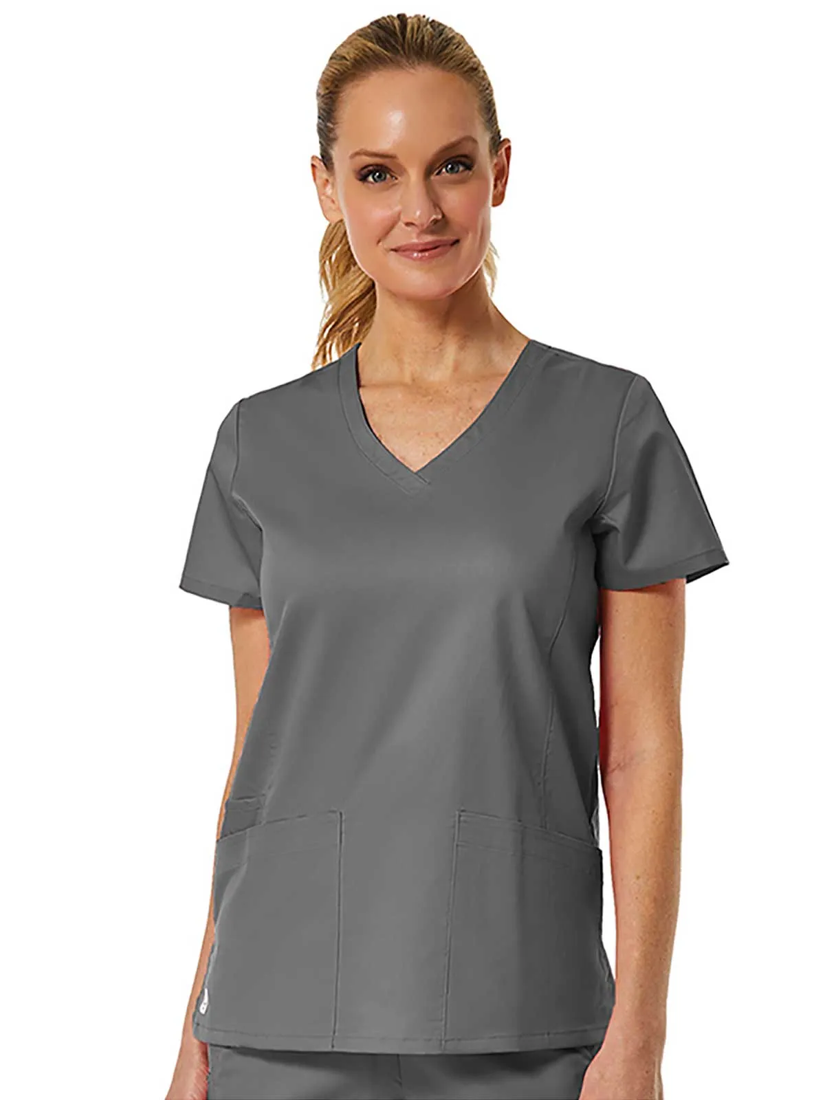 EON - Women's Back Mesh Panel Shaped V-Neck Top