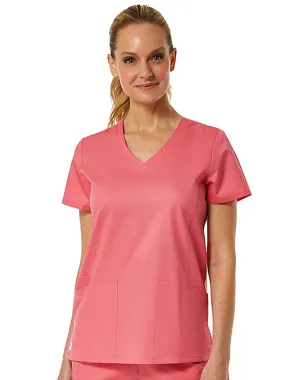 EON - Women's Back Mesh Panel Shaped V-Neck Top