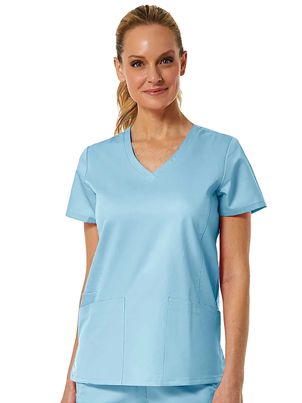 EON - Women's Back Mesh Panel Shaped V-Neck Top