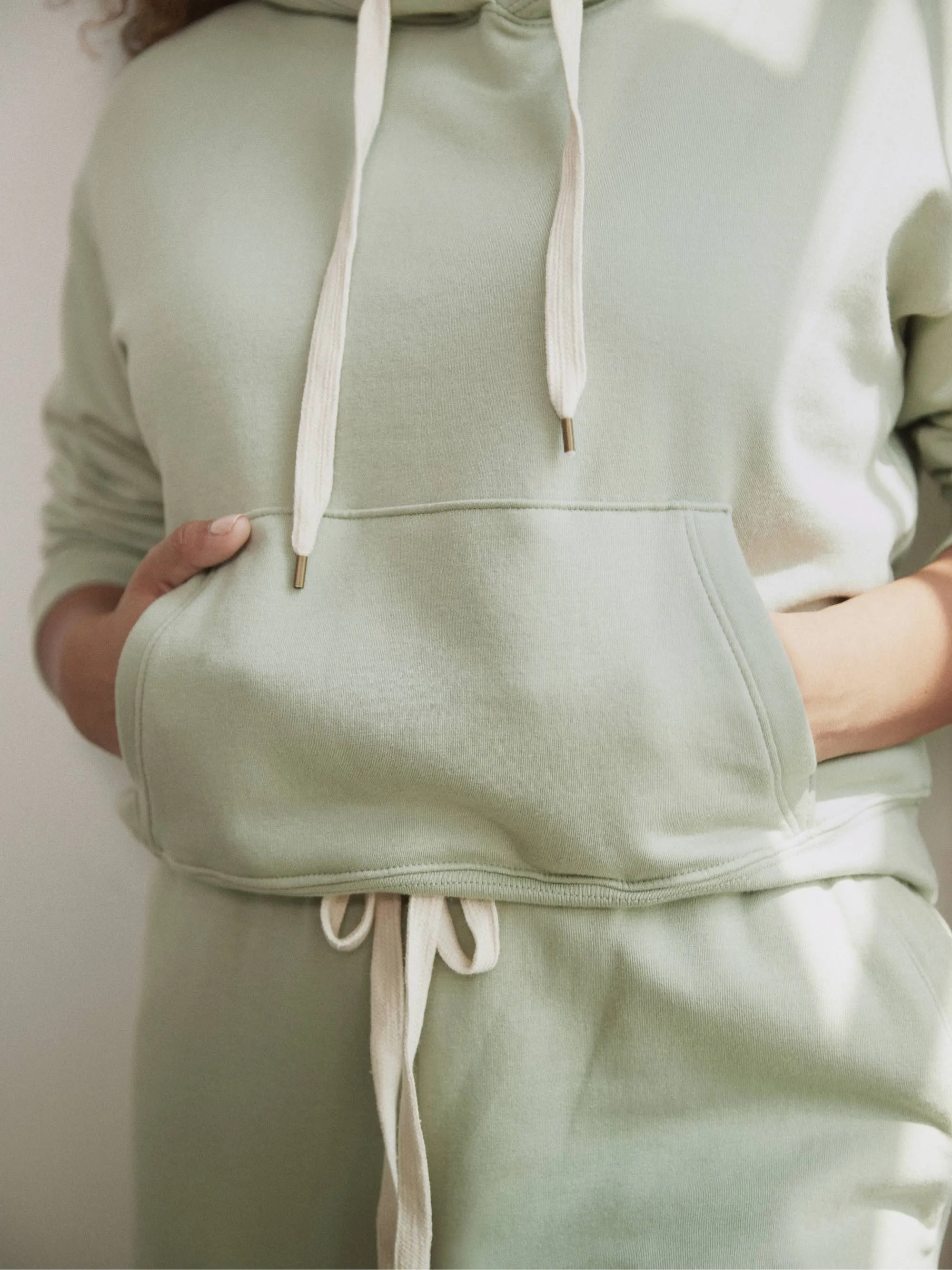 Fleece Cropped Hoodie