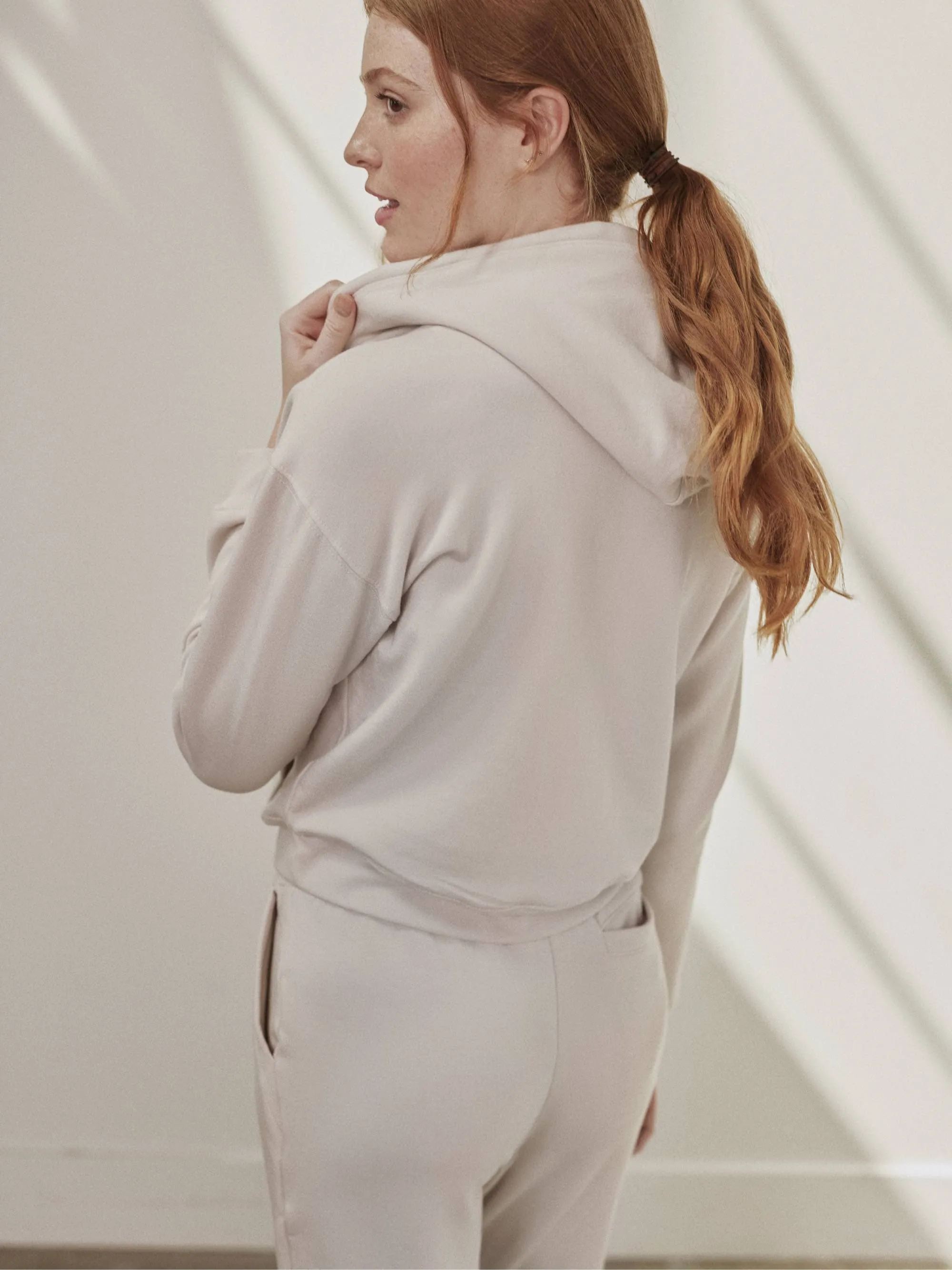 Fleece Cropped Hoodie