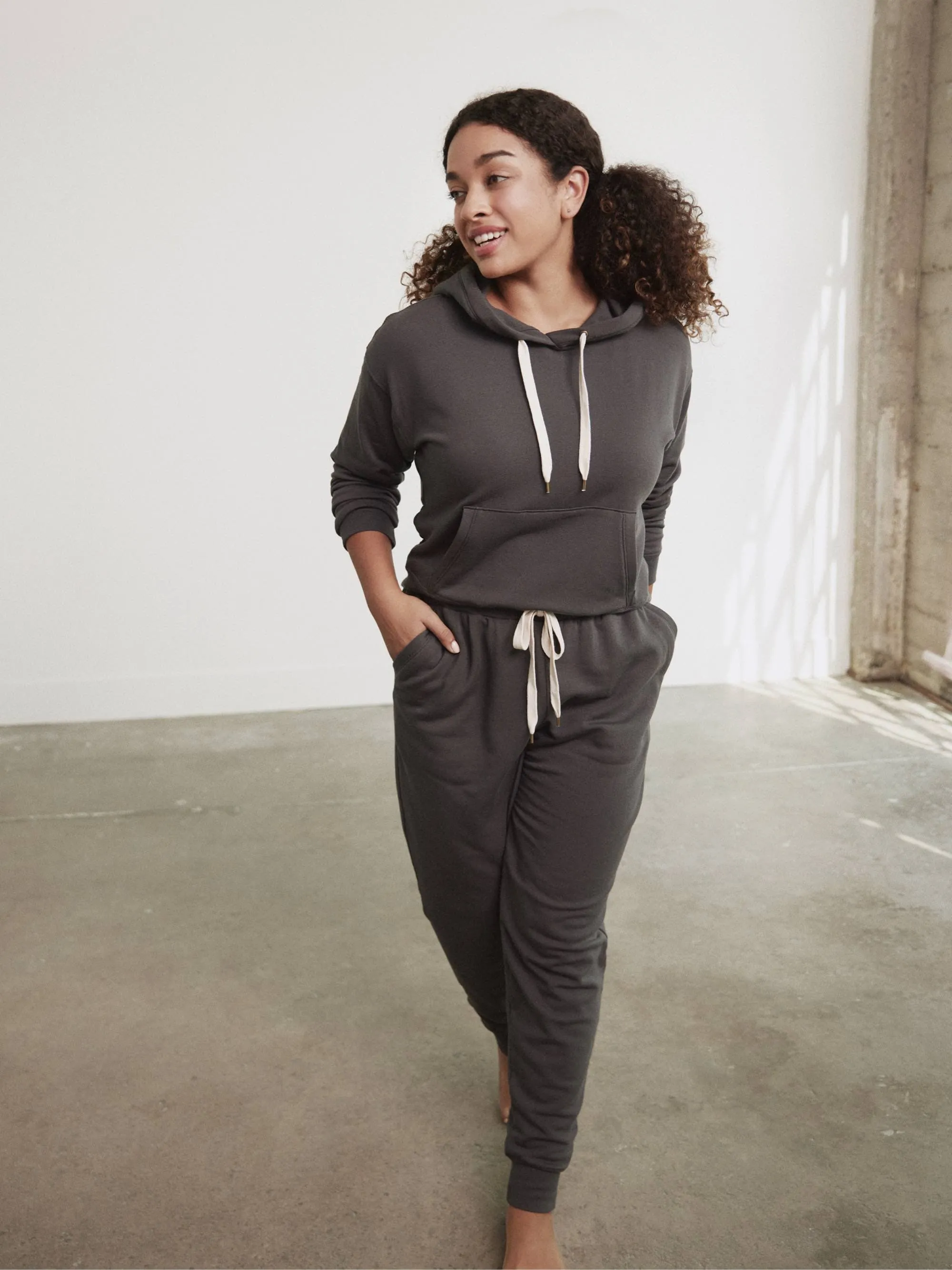Fleece Cropped Hoodie