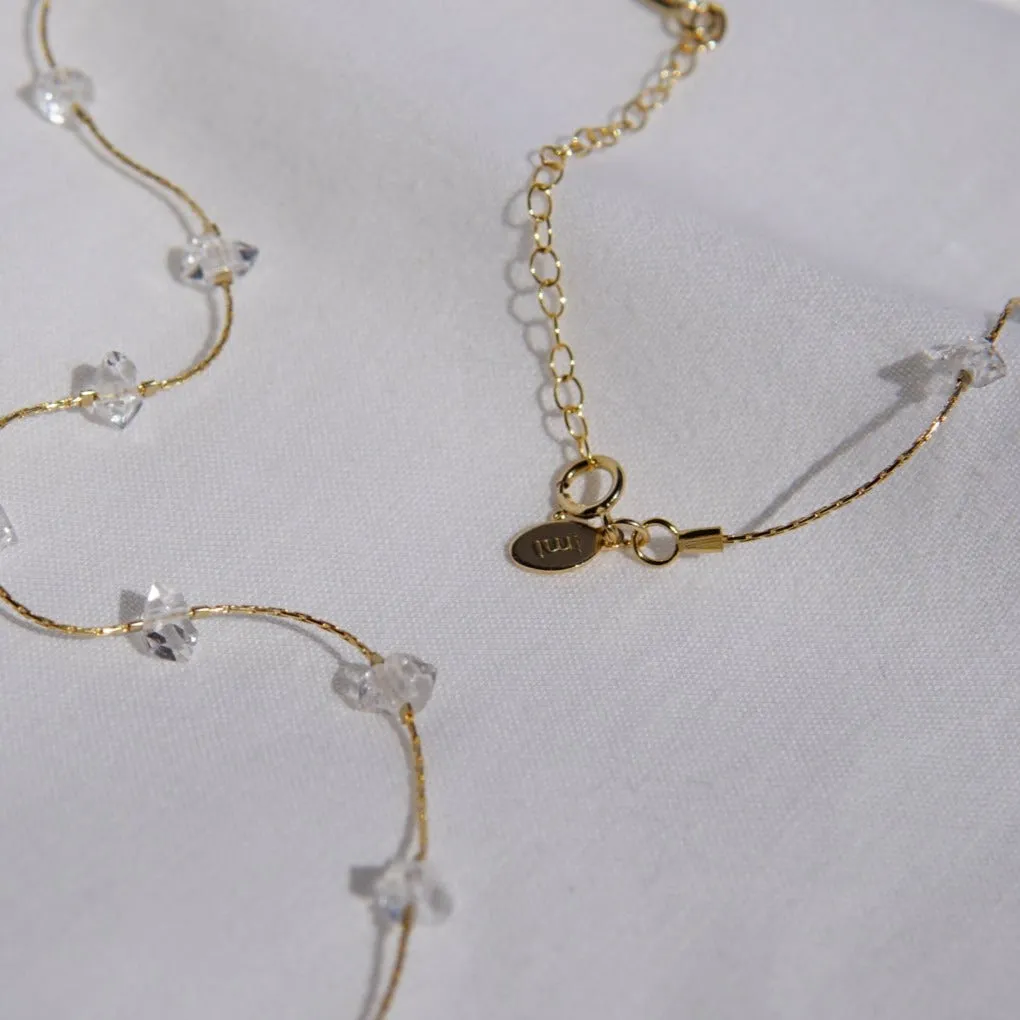 Full Spaced Herkimer Quartz Necklace