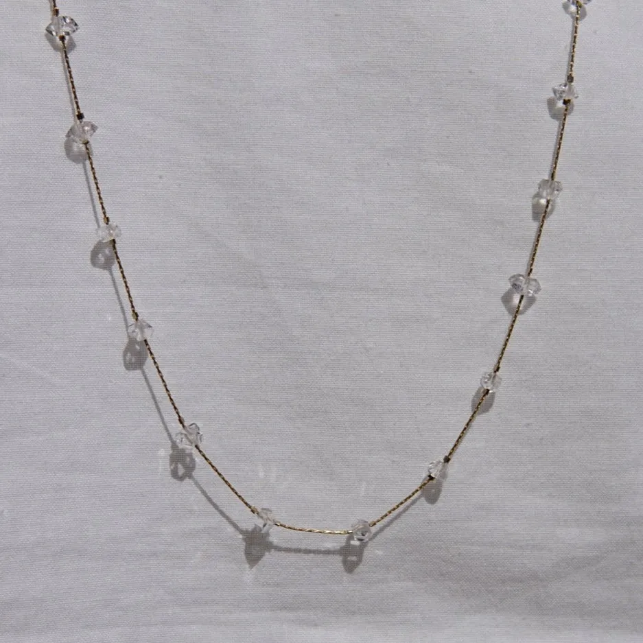 Full Spaced Herkimer Quartz Necklace