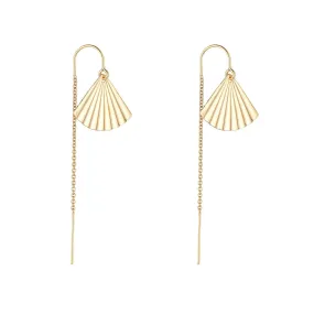 Gold Filled Fan Half Threader Earrings
