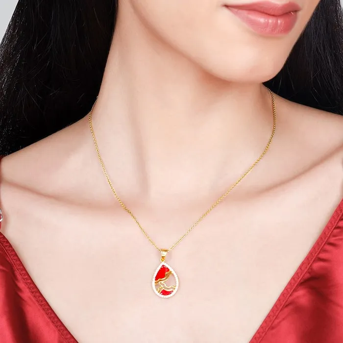 Golden Royal Heritage Pendant with Link Chain
