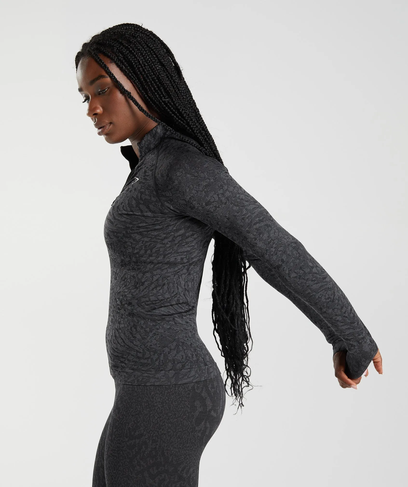 Gymshark Adapt Animal Zip Through - Wild | Black