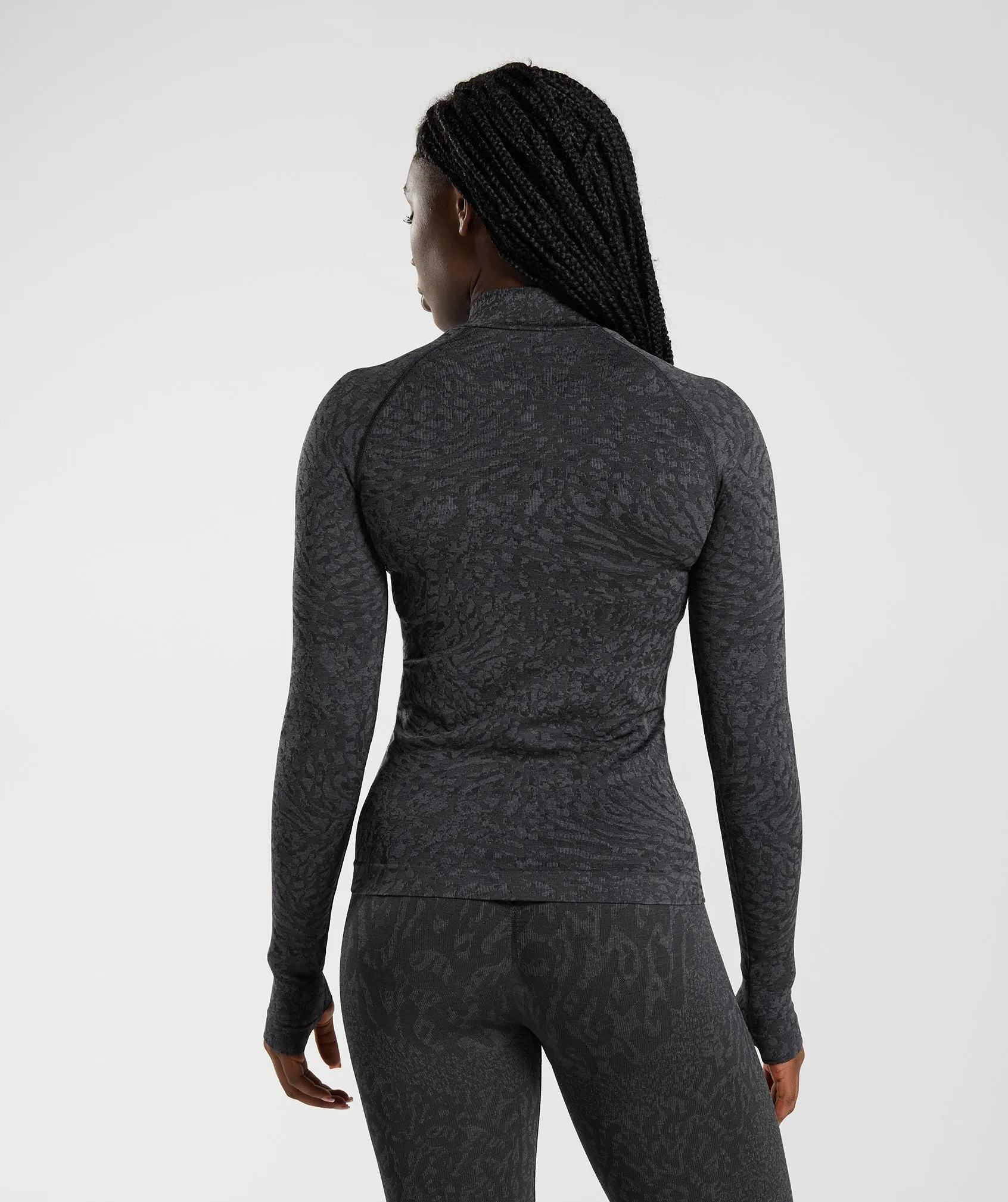 Gymshark Adapt Animal Zip Through - Wild | Black