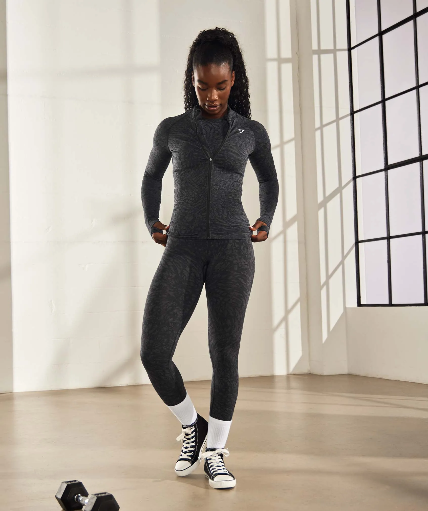 Gymshark Adapt Animal Zip Through - Wild | Black